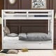 preview thumbnail 6 of 17, Twin Over Pull-Out Bunk Bed with Trundle, Solid Wood Twin Over Twin/Double Twin Bunk Bed with Ladder and Full-Length Guardrail