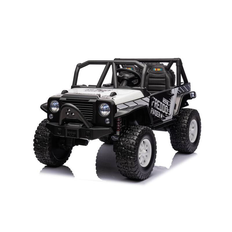 24V Freddo Raider 2 Seater Ride on - White - Assembly Required