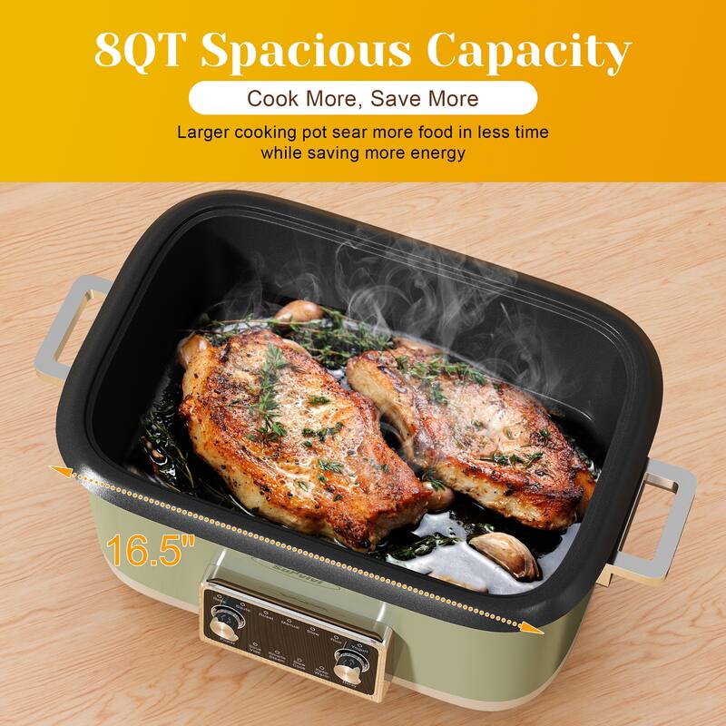 12-in-1 Digital Programmable Slow Cooker, 8 Quart Multi-Cooker