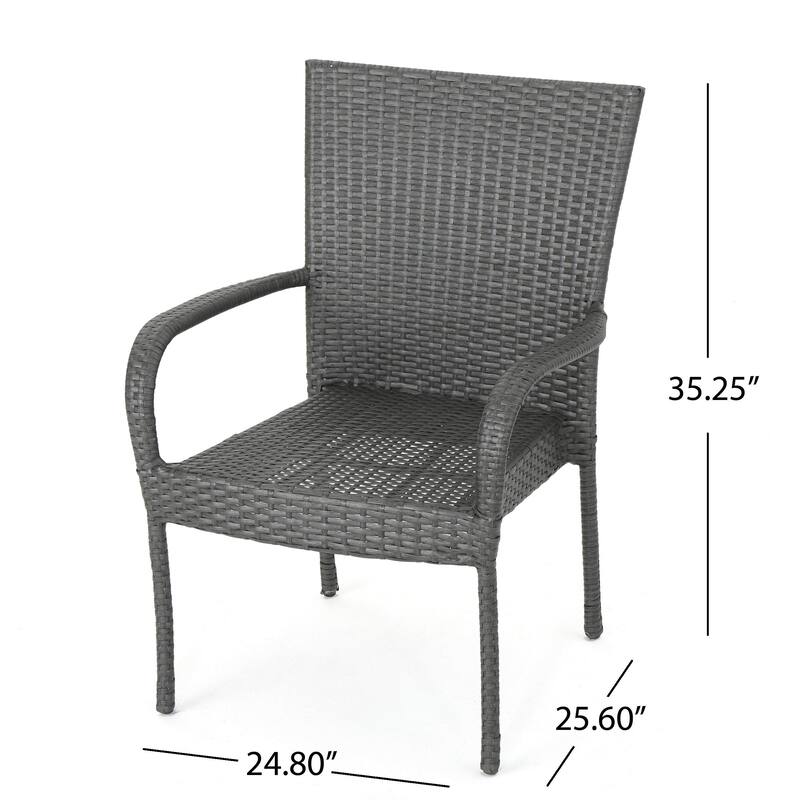 Geri Outdoor Wicker 7 Piece Dining Set by Christopher Knight Home