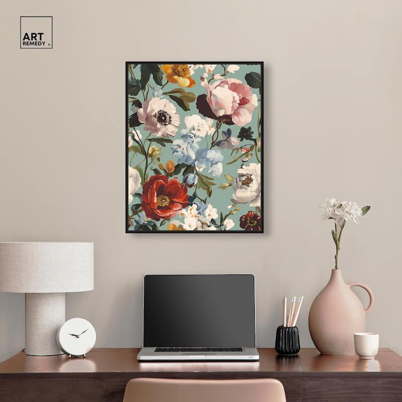 Floral Tapestry II Canvas by Art Remedy