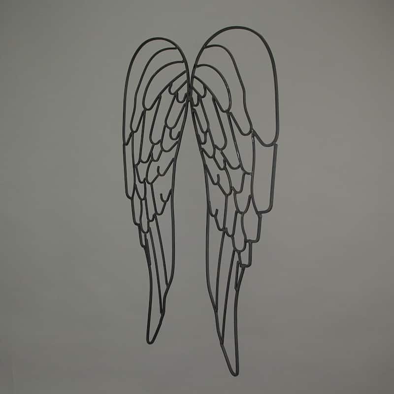 Metal Wire Art Angel Wings Wall Sculpture 25 Inch