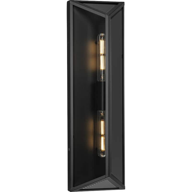 Progress Lighting P560360 Bristol 2 Light 24" Tall Outdoor Wall Sconce - Matte Black