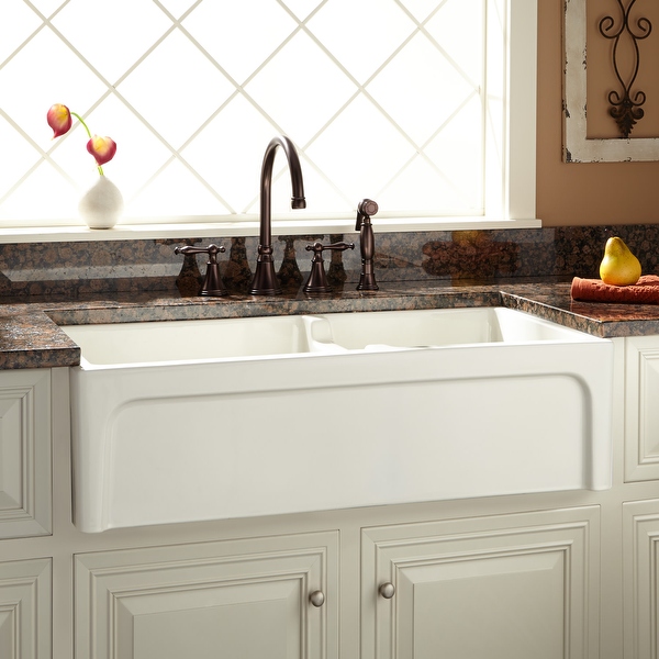 signature hardware fireclay farmhouse sink