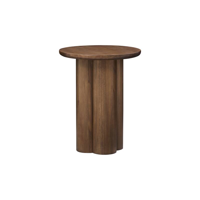 NPD Furniture Mayville Solid Wood Side Table - Dark Walnut