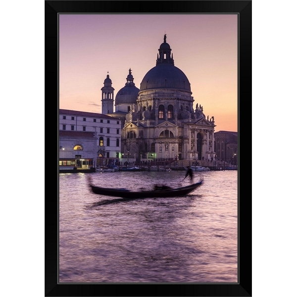 "Grand Canal and Chiesa di Santa Maria delle Salute" Black Framed Print