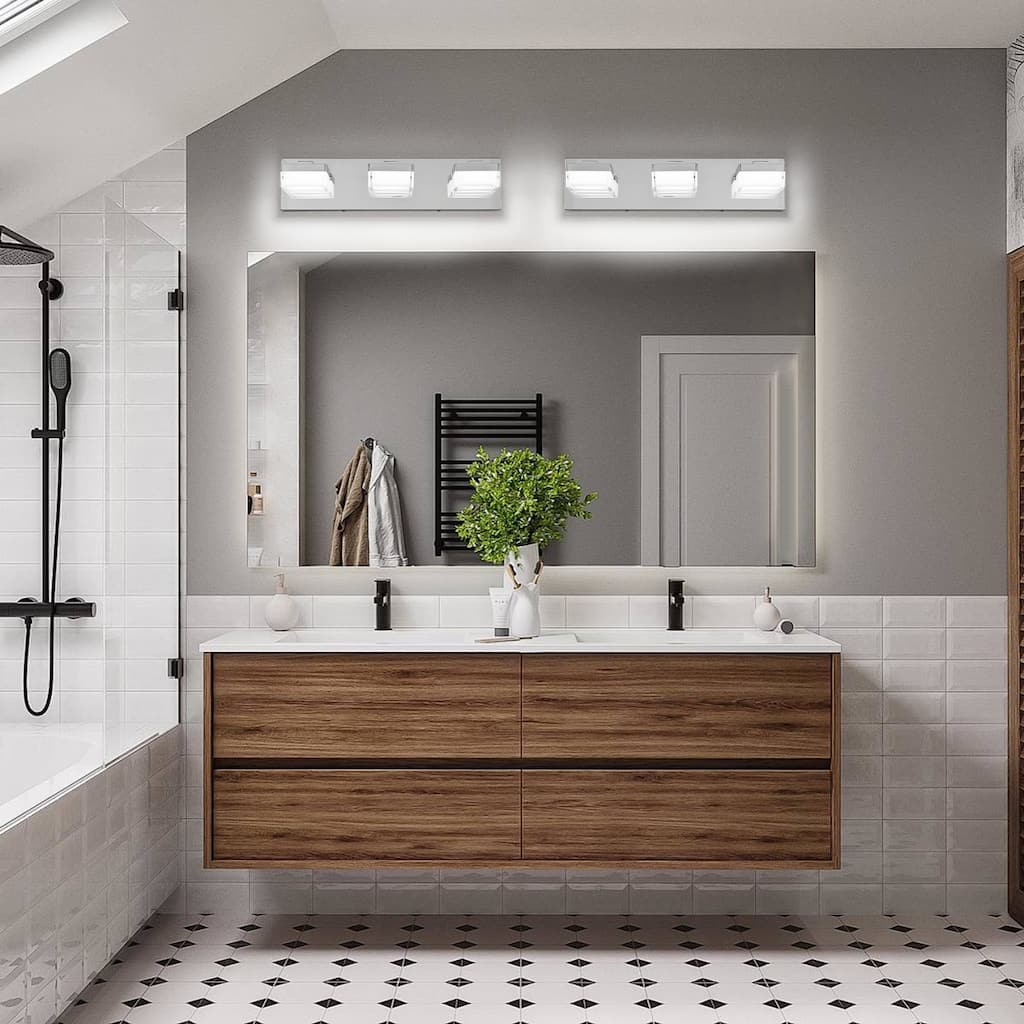 Modern LED Vanity Light, 3-Lights Wall Sconce for Bathroom and Mirror, Sleek Minimalist Design, Energy-Efficient