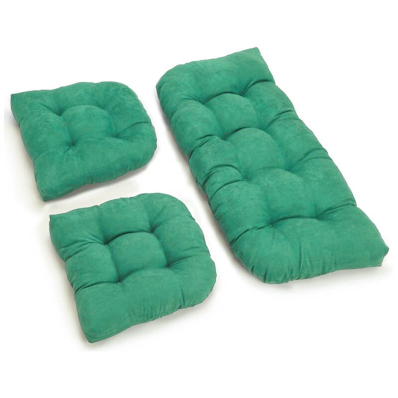 Microsuede 3-piece Indoor Settee Cushion Set