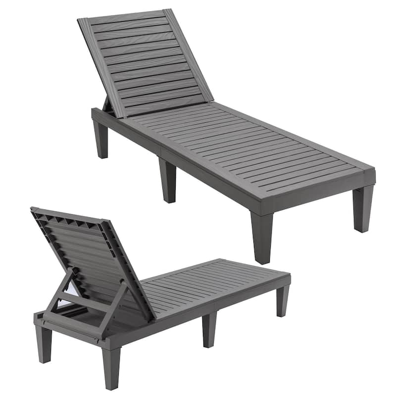 Costway Patio Lounge Chair Chaise Recliner Weather Resistant - See Details
