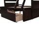 preview thumbnail 30 of 44, Versatility Twin over Full Wooden Kids Bed Bunk Bed with Two Storage Drawers,Ladder and Guardrails