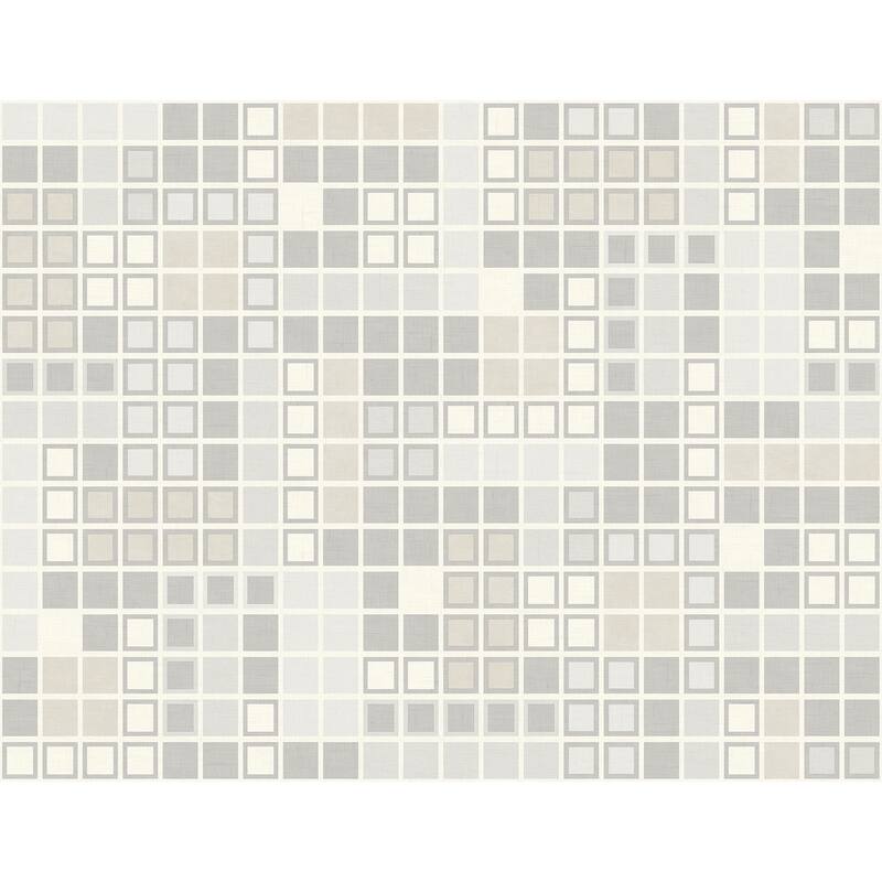 A-Street Prints Bantry Light Grey Geometric Wallpaper