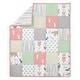 preview thumbnail 3 of 4, Sweet Jojo Designs Coral and Mint Woodsy Collection 4-piece Bumperless Crib Bedding Set