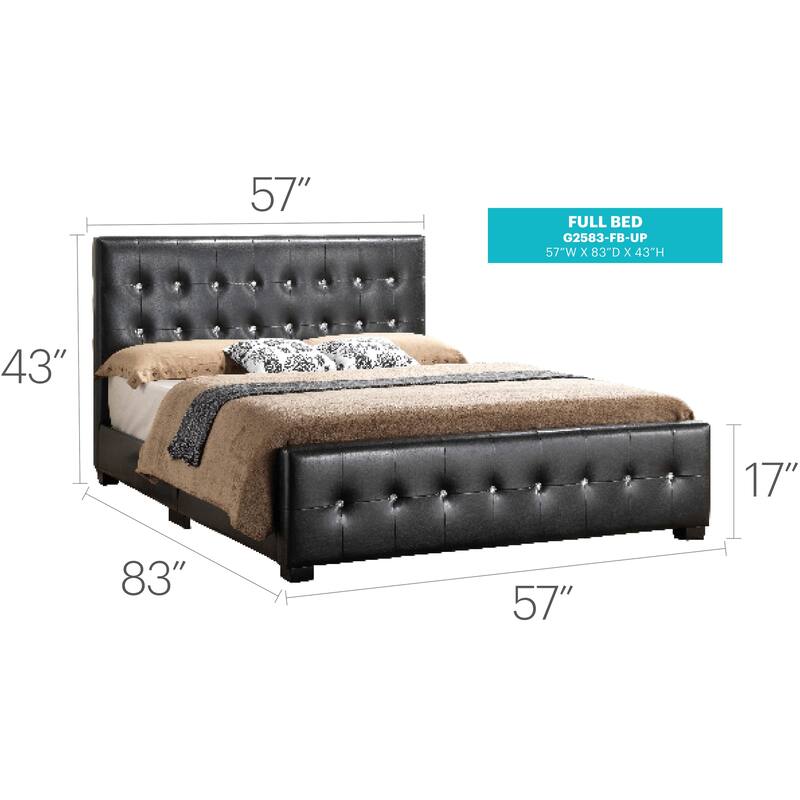 Modern Black Full Bed - Transitional Design for Stylish Spaces