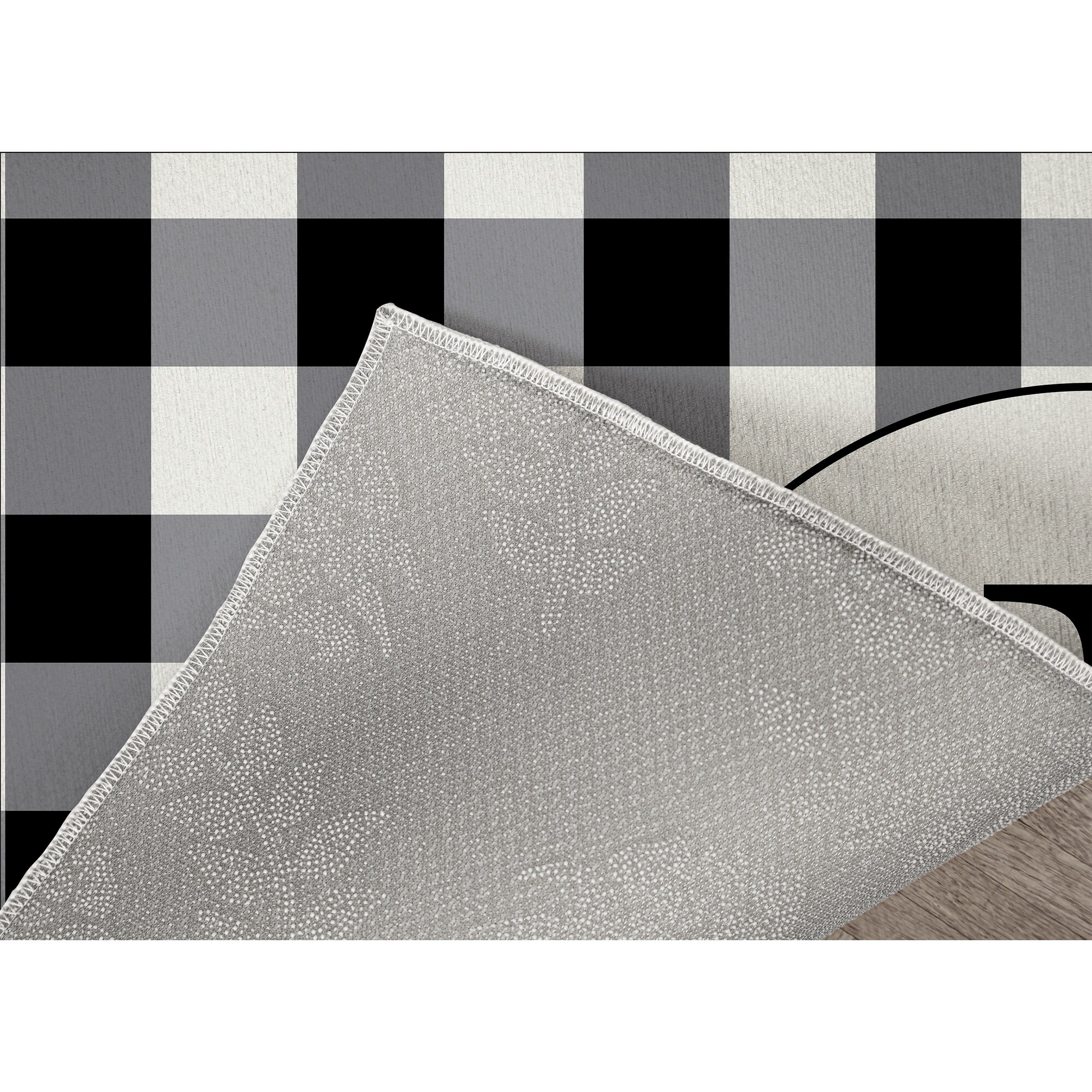 MONO BLACK & WHITE J Kitchen Mat By Kavka Designs - Bed Bath