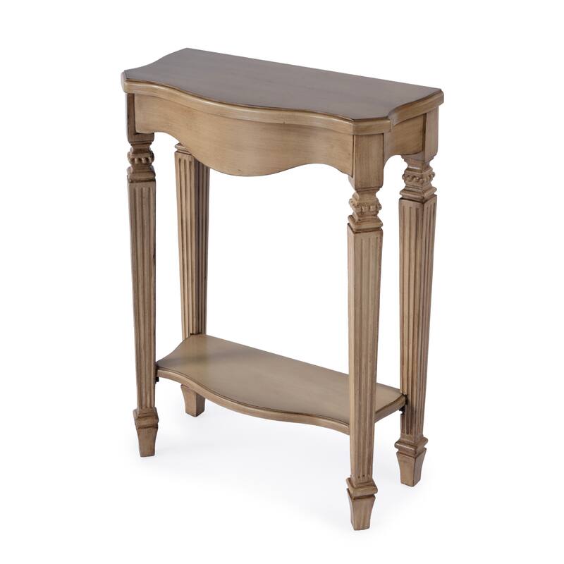 Cheshire 22 in. W Rectangular Wood Ballerina Console Table with Open Shelf - Antique Beige