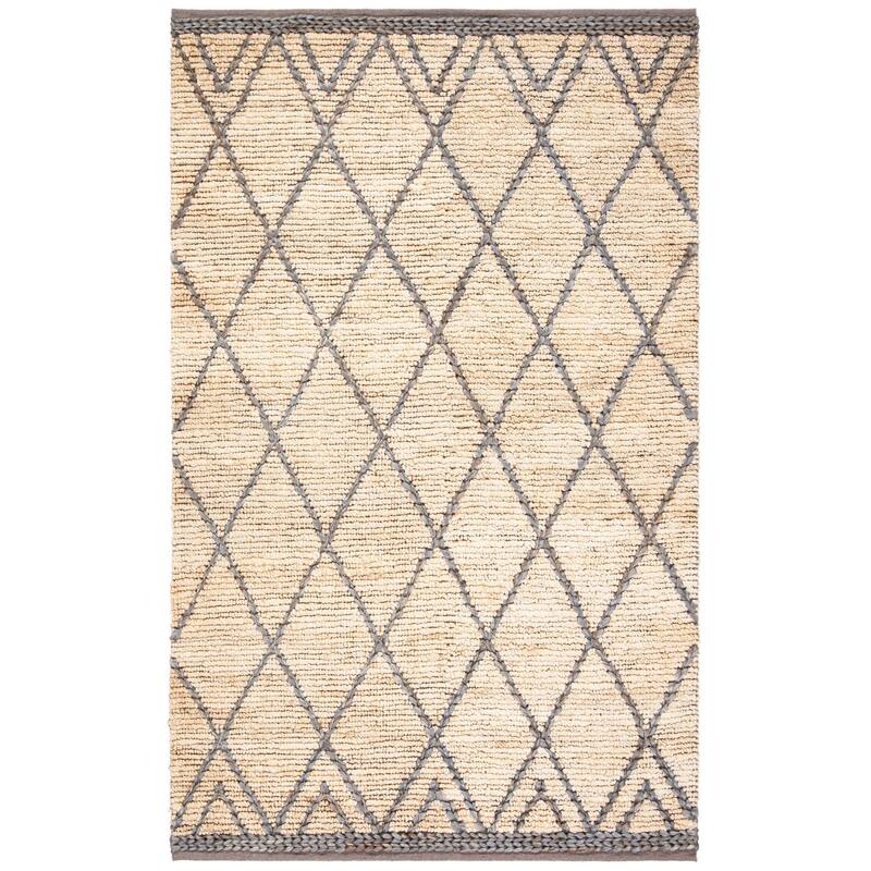 SAFAVIEH Handmade Natural Fiber Silve Trellis Jute Rug