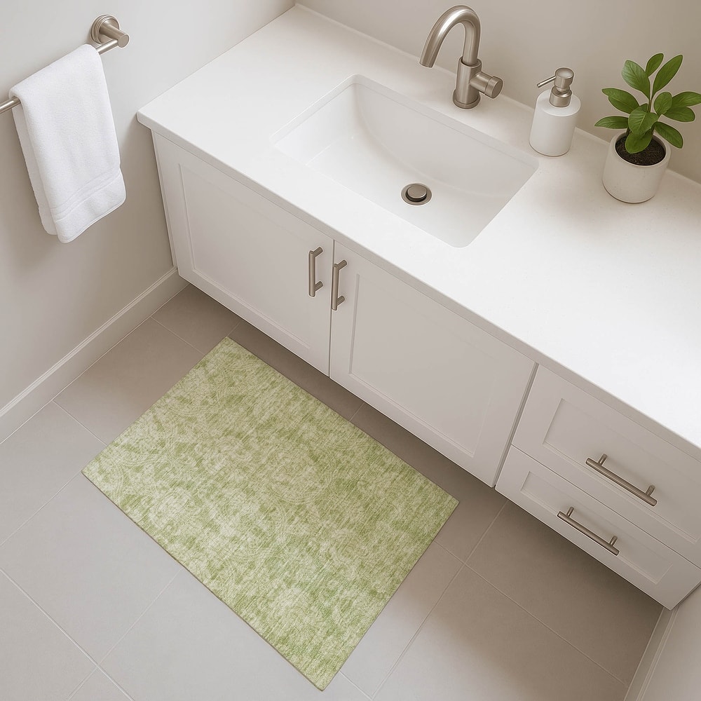 Premium Washable Super Soft Traditional Damask Mayfield Rug