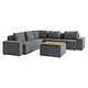 preview thumbnail 5 of 17, Octavio Sectional 5-Seat Modern Modular Sofa With Solid Wood Base and Ottoman by HULALA HOME