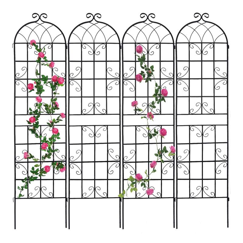 87-inch Decorative Lattice Garden Trellis - 6.6 x 7.3 ft