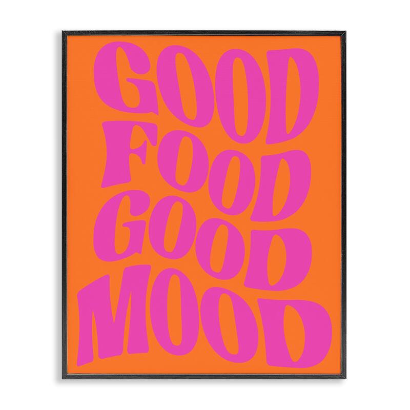 Stupell Good Food & Mood Framed Giclee Art Design By House of Lulu - 11 x 14 - Black
