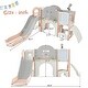 preview thumbnail 6 of 25, Kids Slide Playset Structure 9 in 1, Freestanding Spaceship Set with Slide, Arch Tunnel, Ring Toss, Drawing Whiteboardl