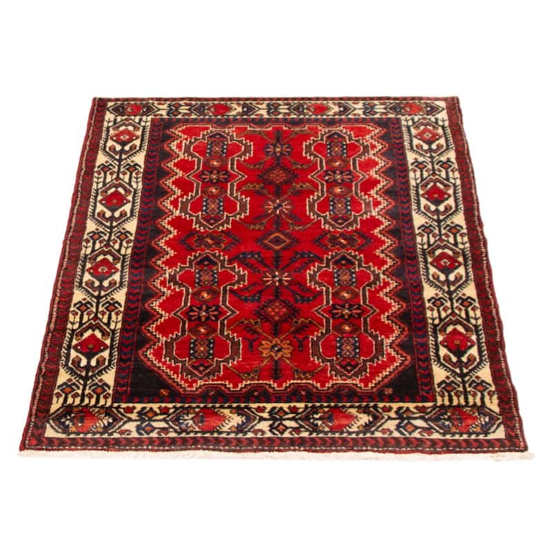 ECARPETGALLERY Hand-knotted Anadol Red Wool Rug - 3'5 x 4'11
