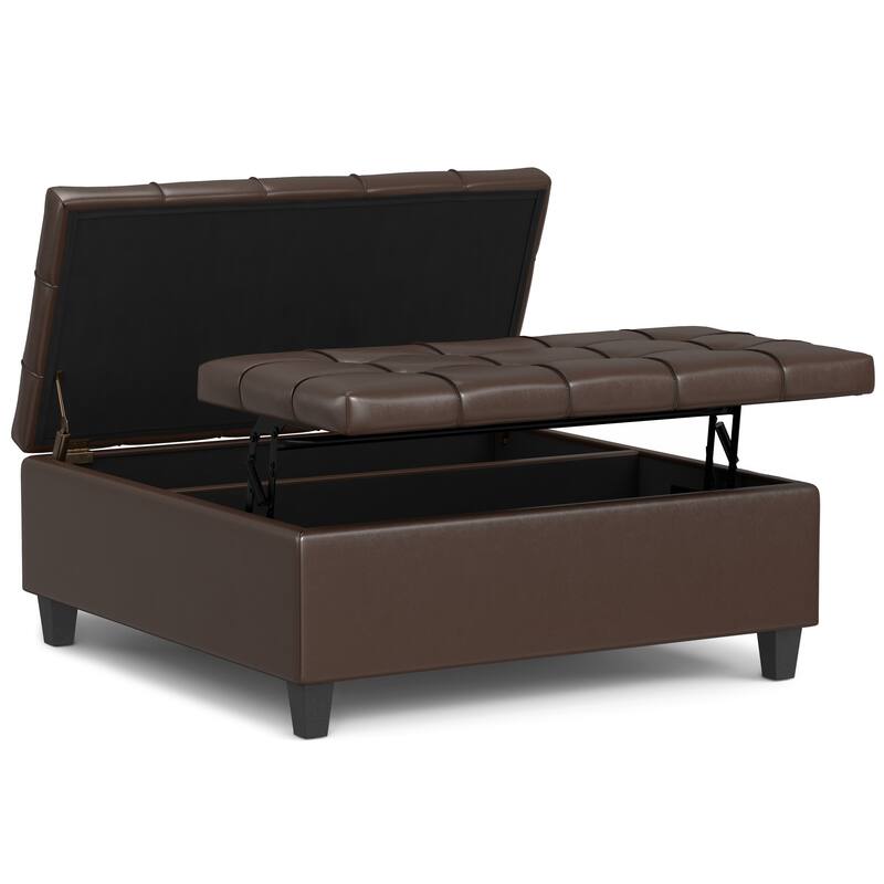 WYNDENHALL Elliot 40 inch Wide Transitional Square Table Ottoman