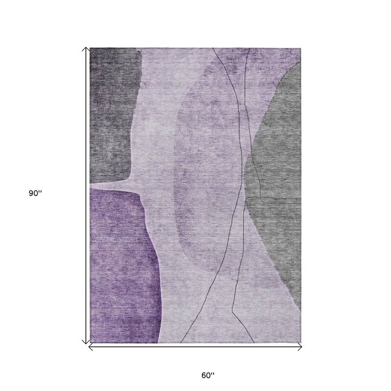 HomeRoots Abstract Transitional Rectangle Outdoor Rug