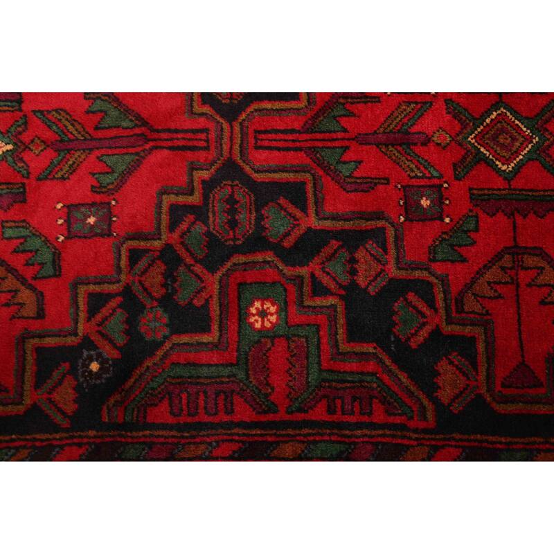 ECARPETGALLERY Hand-knotted Teimani Red Wool Rug - 3'10 x 6'3