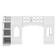 preview thumbnail 20 of 28, Twin Size Loft Bed with Storage Staircase and Window, Wood Twin Loft Bunk Bedframe w/Full-Length Guardrail, No Box Spring Needed