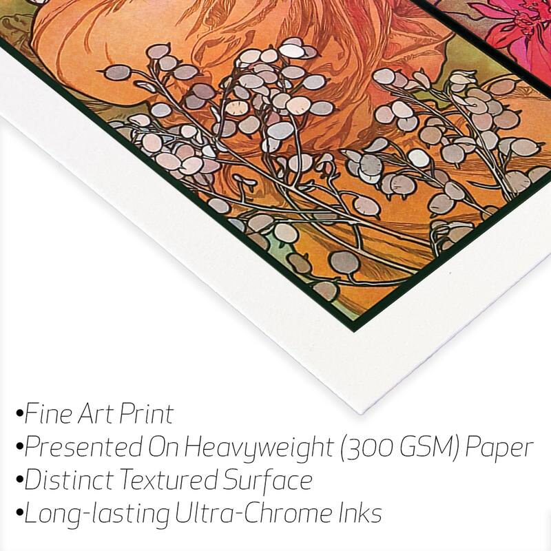 The Precious Stones Fine Art by Alphonse Mucha - Multi - 32x24