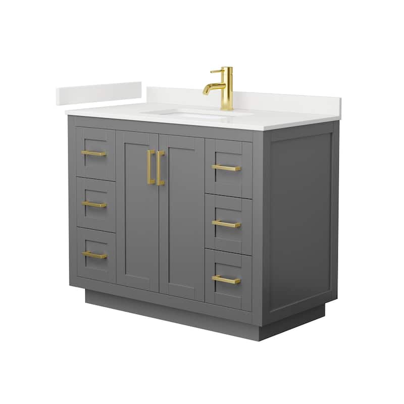 Wyndham Collection WCF292942S-QTZ-UNSMXX Miranda 42" Free Standing