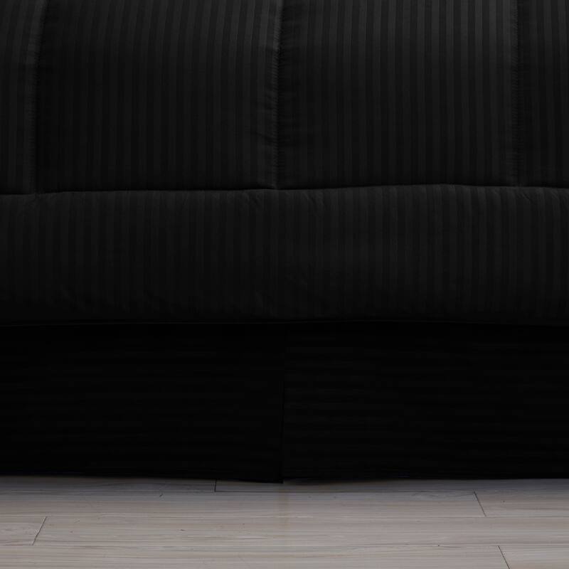 Sweet Home Collection 8 Piece Embossed Dobby Stripe Bed In A Bag All Season Complete Set
