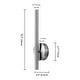 preview thumbnail 25 of 31, Modern Industrial Minimalist Metal LED Integrated Linear Strip Wall Light Sconce