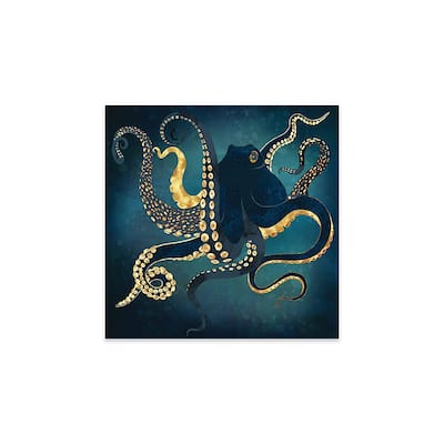 Metallic Octopus Iv Print On Acrylic Glass by SpaceFrog Designs
