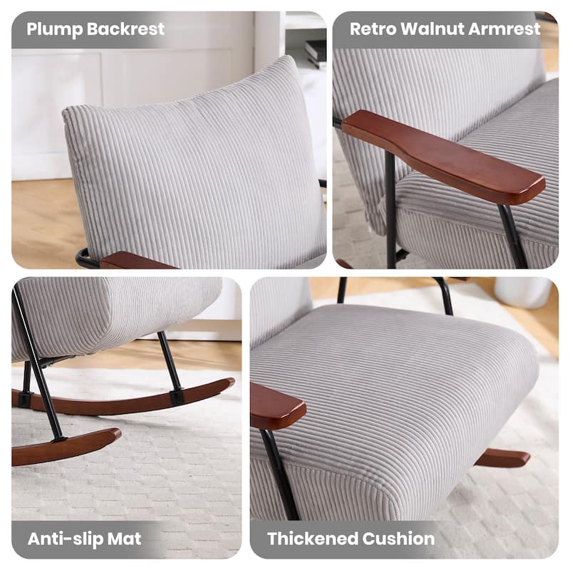 Modern Metal Accent Rocking Chair