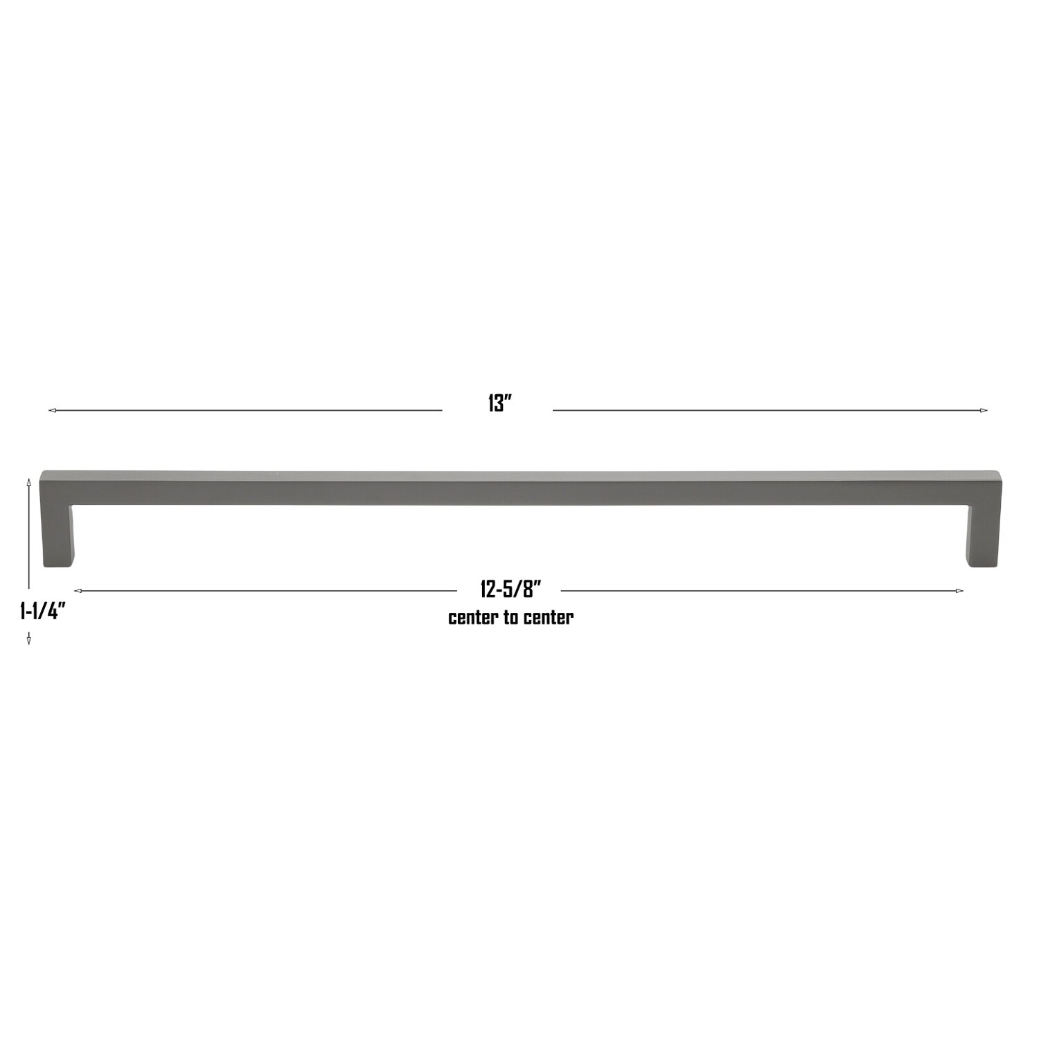GlideRite 12.63 Inch Center to Center Solid Square Bar Pull