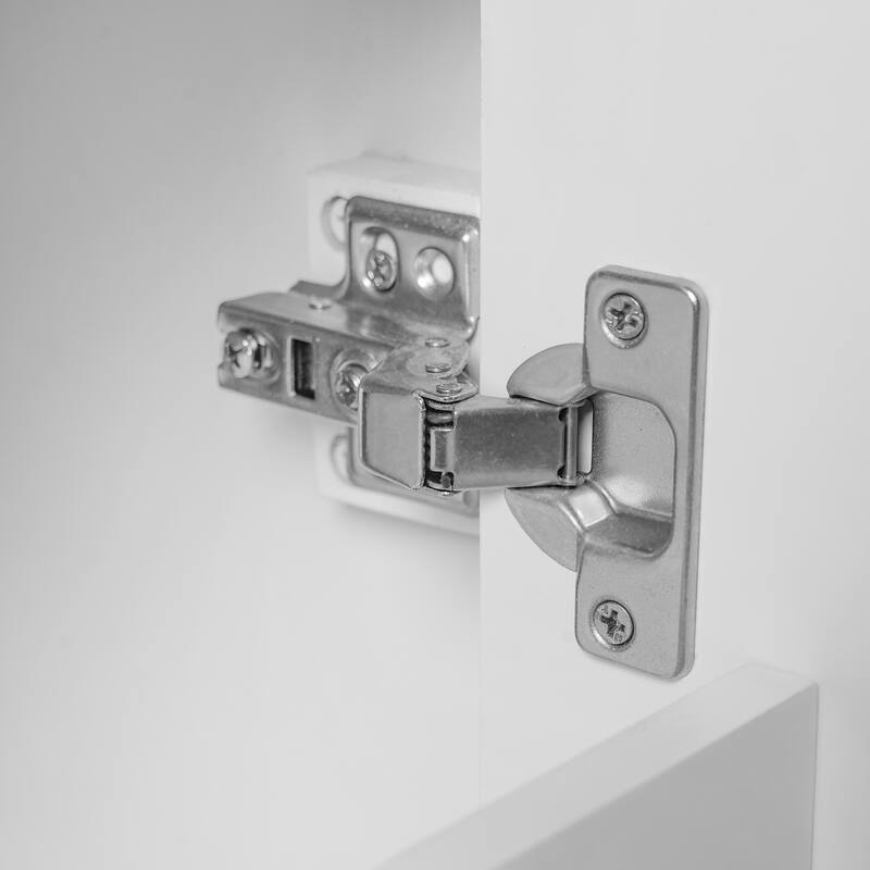 Bathroom Vanity with Sink, Small Bathroom Storage Cabinet, Bathroom Vanities with Soft Closing Door & Divider Drawer