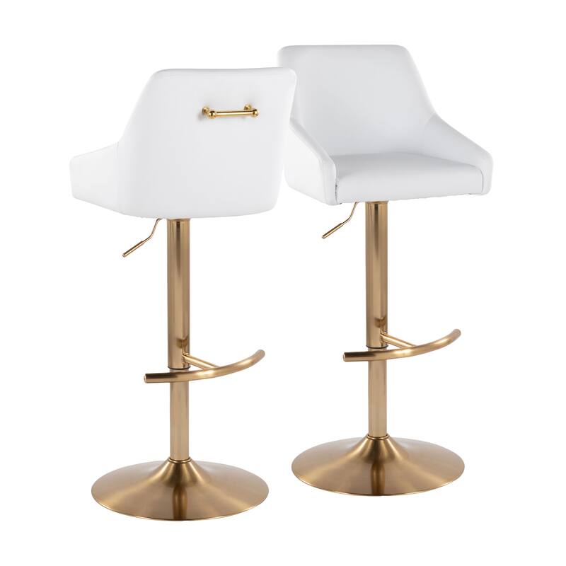 Porch & Den Hadley Adjustable Bar Stool with Rounded T Footrest (Set of 2)