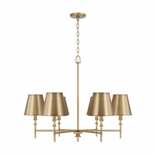 Whitney 6-light Aged Brass Hanging Chandelier