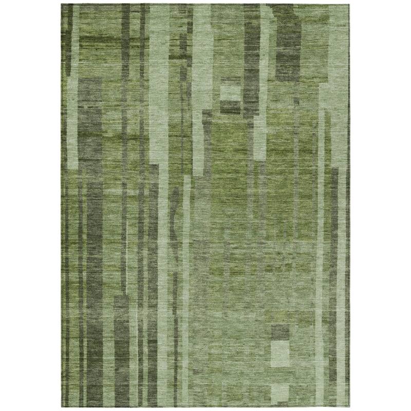 HomeRoots Striped Transitional Rectangle Outdoor Rug