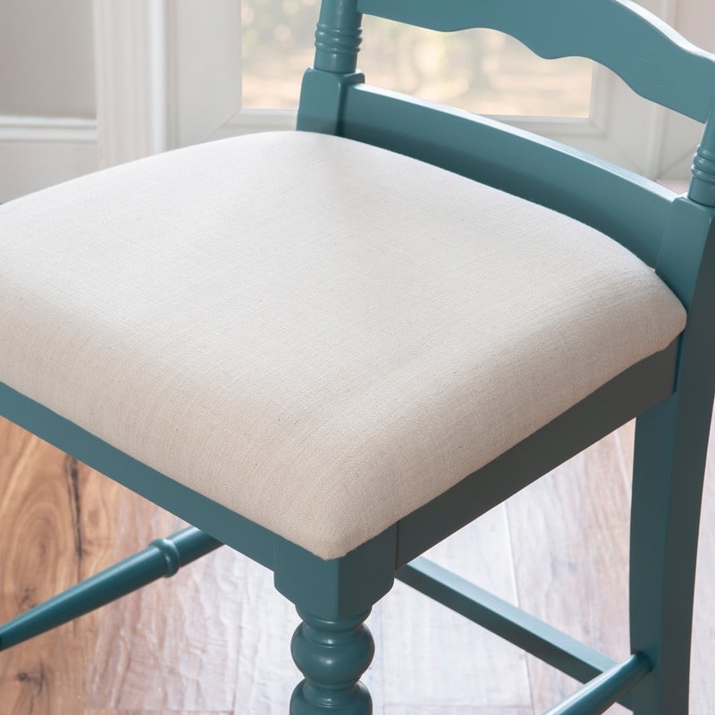 Linon Mason Antique Blue Counter Stool