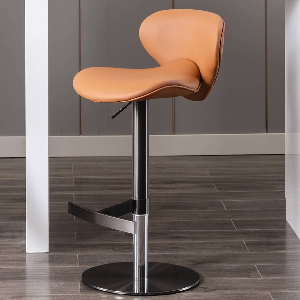 Swivel Titanium Stainless Steel Bar Stools Adjustable Height 1pc