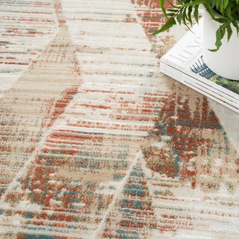 Nourison Thalia Distressed Contemporary Abstract Area Rug
