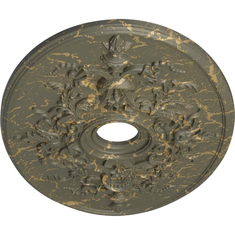 30 3/4"W x 21/14"H x 3 7/8"ID x 1 5/8"P Alexa Ceiling Medallion