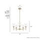 preview thumbnail 10 of 12, Hunter Xidane Metal and Glass Orb Chandelier - Entry, Kitchen or Dining Room Table, Bedroom - Mid-Century Modern, Transitional