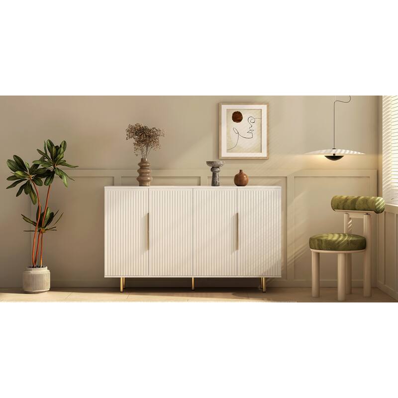 Roomfitters Modern Buffet Cabinet with Storage, Kitchen Sideboard Cupboard, Dining Room Credenza, Entryway Table
