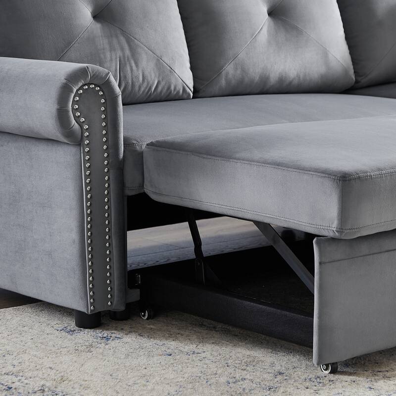 83" L-Shape Sectional Sofa with Storage Chaise