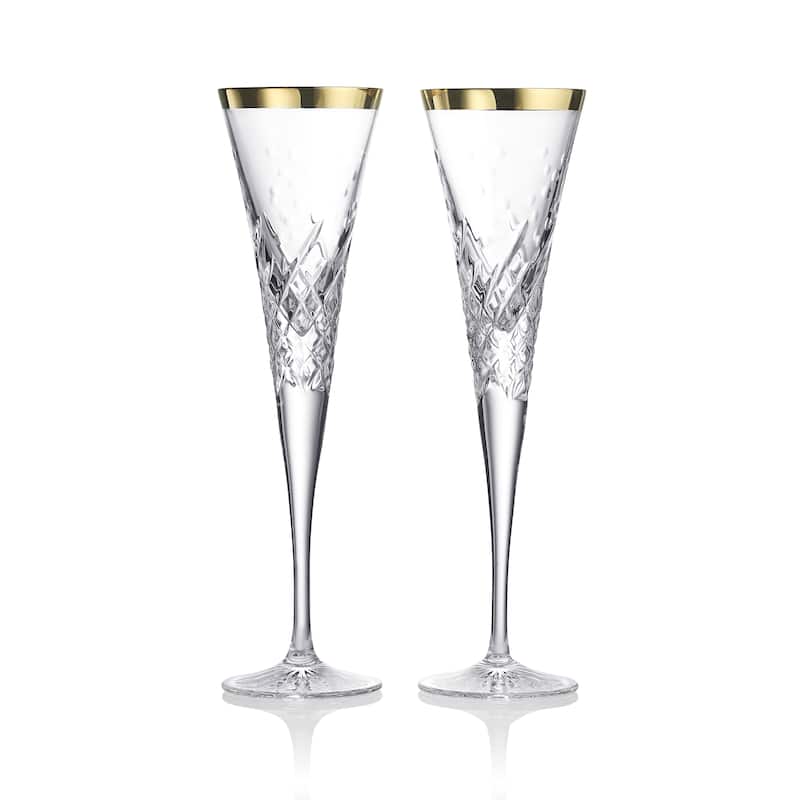 Waterford Celebrations Toasting Flute 4.5oz, Gold, Set of 2