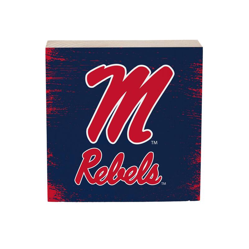 University of Mississippi Wooden Tabletop Mantel Shelf Sign